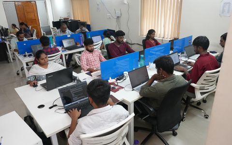 Emblix Solutions digital marketing team working at Hyderabad office